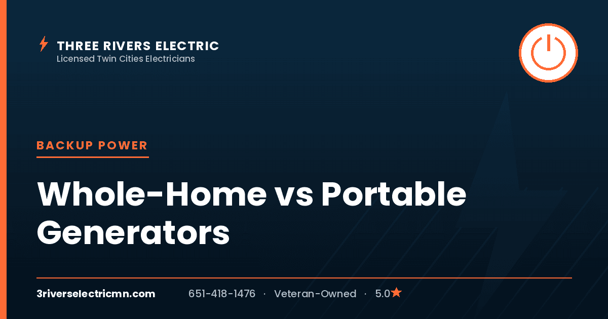 Whole-home vs portable generators for Minnesota winters