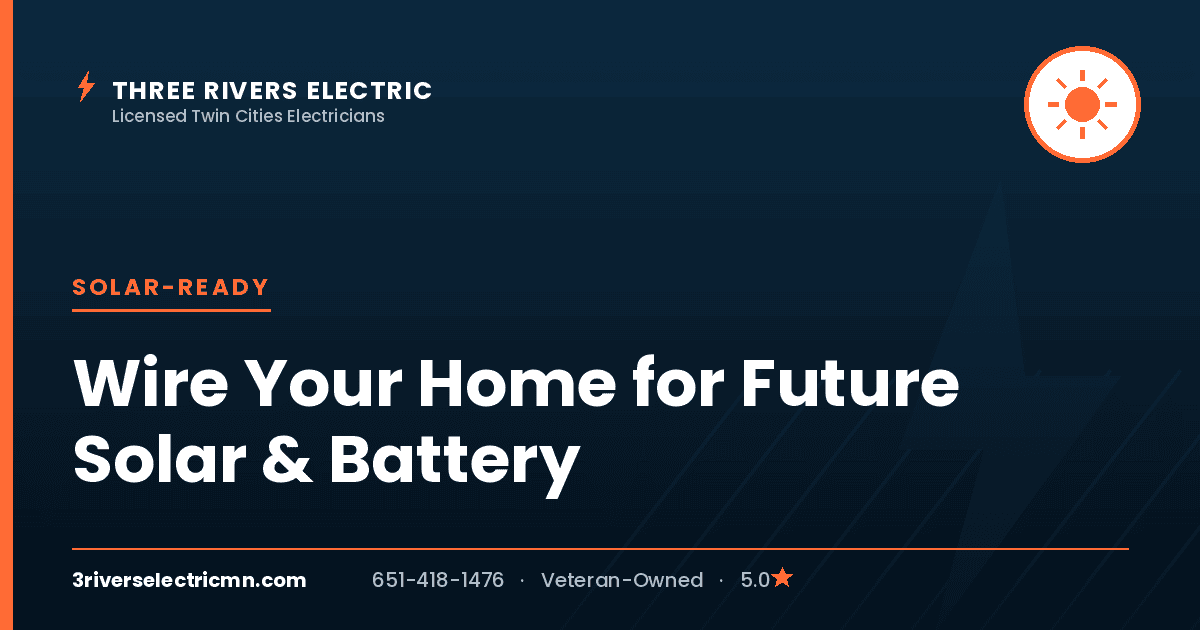 Wire your home to be solar-ready for future solar and battery