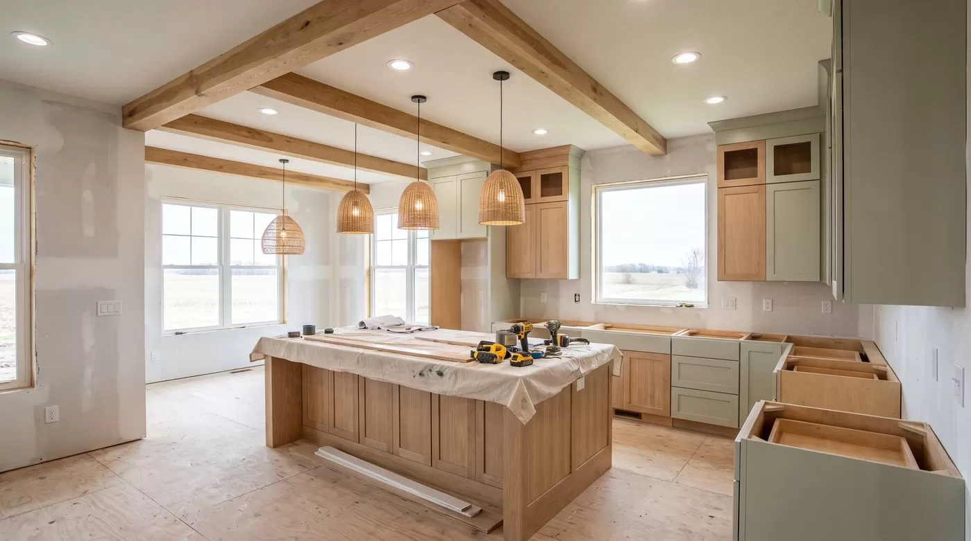 Kitchen remodel with new lighting and electrical work